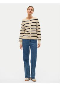 Vero Moda Kardigan Amazing 10319138 Beżowy Regular Fit. Kolor: beżowy. Materiał: syntetyk