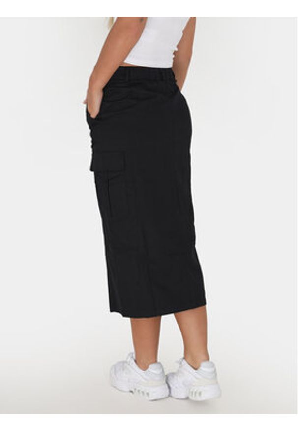 Brave Soul Spódnica midi LSKW-272NANCYBL Czarny Straight Fit. Kolor: czarny. Materiał: bawełna