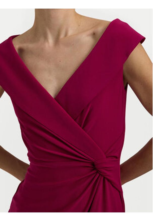 Lauren Ralph Lauren Sukienka wieczorowa 253863940017 Różowy Slim Fit. Kolor: różowy. Materiał: syntetyk. Styl: wizytowy