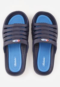 Born2be - Granatowe Klapki na Grubej Podeszwie z Wycięciami na Cholewce Henria. Okazja: na co dzień. Kolor: niebieski. Materiał: jeans, dresówka. Styl: sportowy, wakacyjny, casual #2