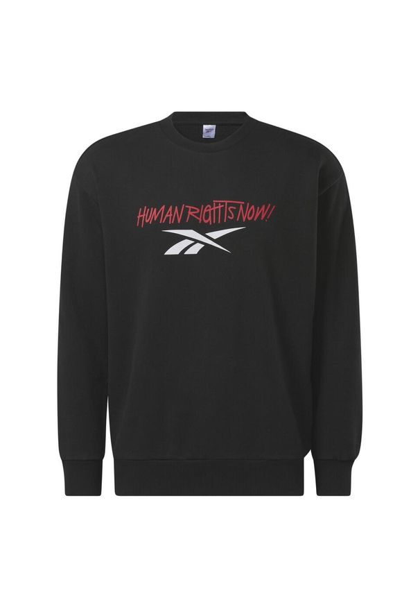 Bluza z dekoltem Reebok Human Rights Now!. Kolor: czarny. Sport: fitness