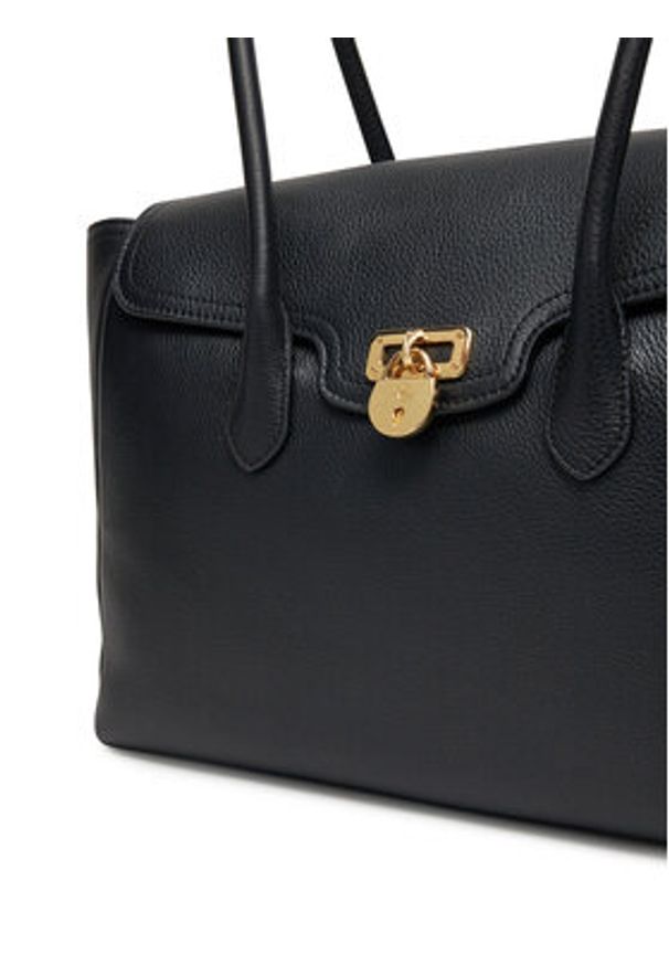 Lauren Ralph Lauren - LAUREN RALPH LAUREN Torebka 431966862001 Czarny. Kolor: czarny. Materiał: skórzane