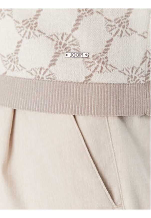 JOOP! Sweter 17 JK-17Ravao 30045832 Beżowy Modern Fit. Kolor: beżowy. Materiał: bawełna