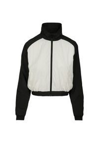 Urban Classics - Damska miejska klasyczna parka z marszczonym kołnierzem. Kolor: czarny, wielokolorowy, biały. Sezon: zima. Styl: klasyczny #1