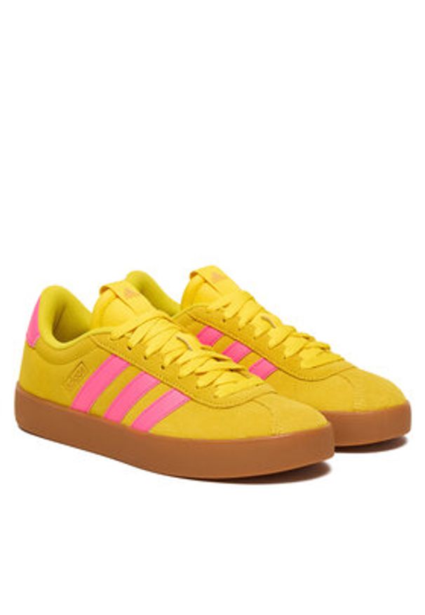 Adidas - adidas Sneakersy Vl Court 3.0 IH6517 Żółty. Kolor: żółty. Materiał: zamsz, skóra