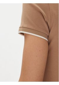 TOMMY HILFIGER - Tommy Hilfiger Polo Feminine Sporty Slim Polo Ss WW0WW44517 Khaki Regular Fit. Typ kołnierza: polo. Kolor: brązowy. Materiał: bawełna. Styl: sportowy #5