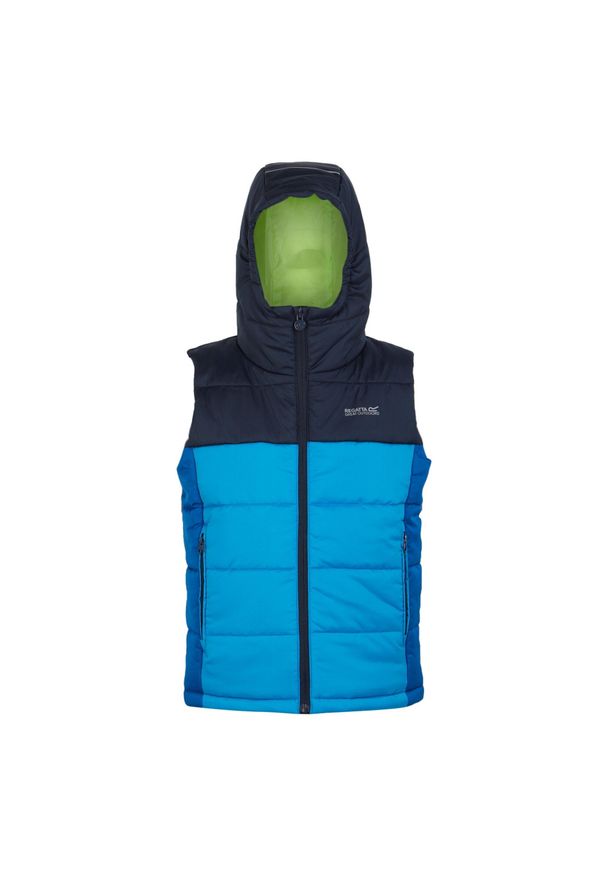 Kurtka dziecięca bez rękawów Regatta Loft House II. Kolor: niebieski. Materiał: puch. Długość rękawa: bez rękawów. Styl: sportowy, młodzieżowy