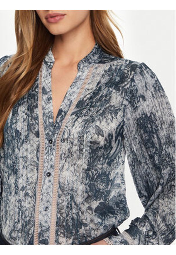 Guess Bluzka W5RH16 WDW82 Niebieski Regular Fit. Kolor: niebieski. Materiał: syntetyk