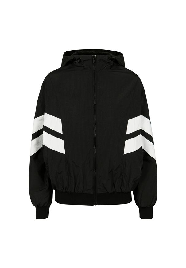 Urban Classics - Parka dla kobiet Urban Classic crinkle batwing. Typ kołnierza: kaptur. Kolor: czarny, wielokolorowy, biały