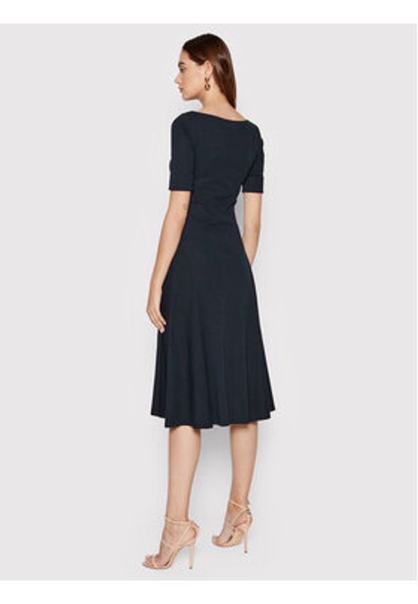 Lauren Ralph Lauren Sukienka codzienna 250863913002 Granatowy Regular Fit. Okazja: na co dzień. Kolor: niebieski. Materiał: bawełna. Typ sukienki: proste. Styl: casual