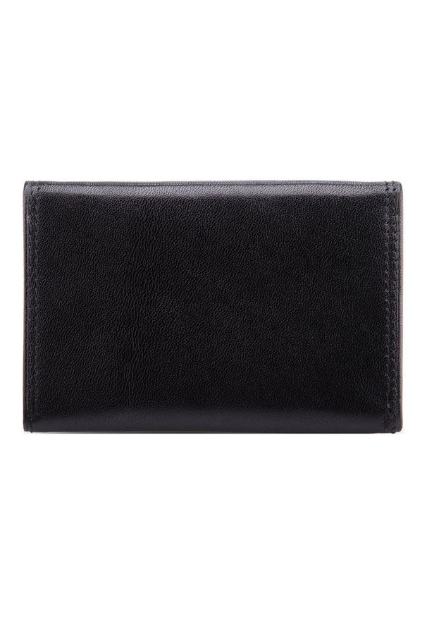 Wittchen - Etui na wizytówki skórzane poziome. Kolor: czarny. Materiał: skóra