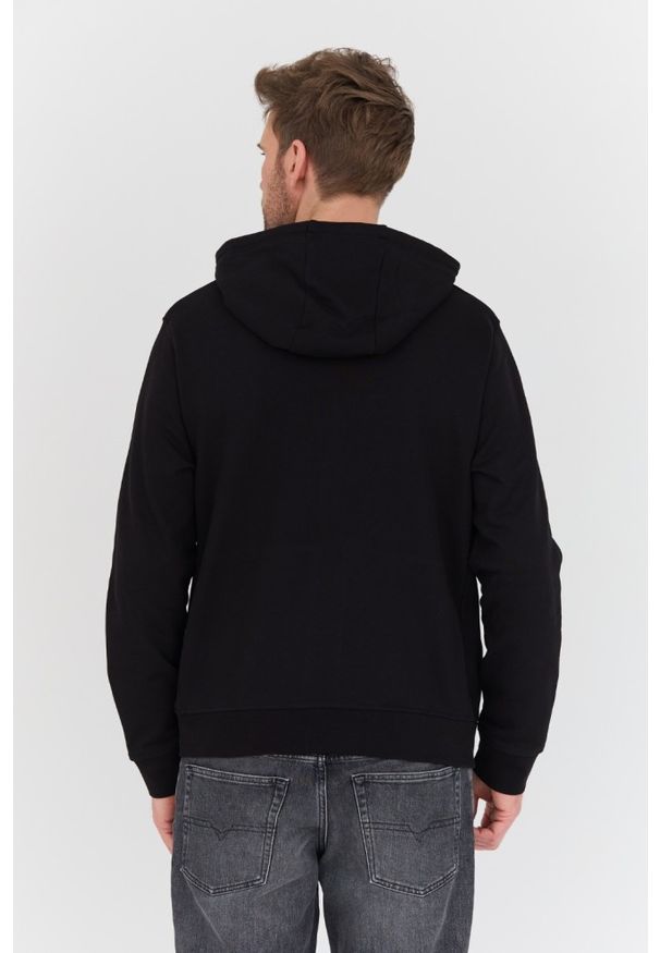 Armani Exchange - ARMANI EXCHANGE Czarna męska bluza z kapturem, Rozmiar M. Typ kołnierza: kaptur. Kolor: czarny