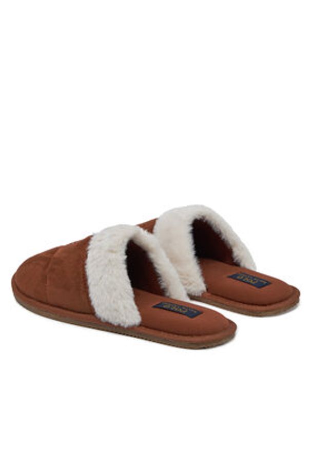 Polo Ralph Lauren Kapcie 842957049001 Brązowy. Kolor: brązowy. Materiał: materiał