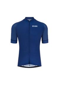 KEADA SPORTS - Męska koszulka kolarska z krótkim rękawem – Granatowa. Kolor: niebieski. Długość rękawa: krótki rękaw. Długość: krótkie. Sport: kolarstwo