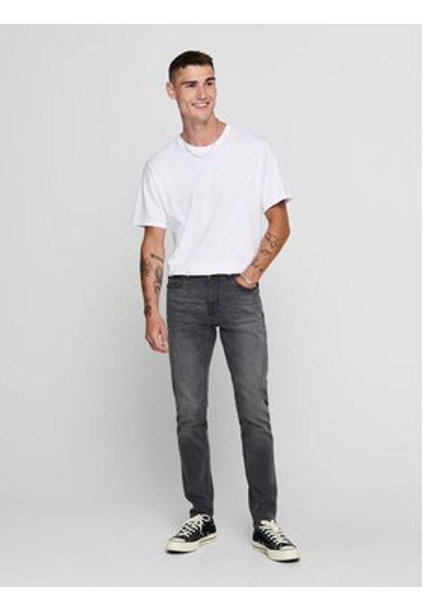 Only & Sons Jeansy Warp 22012051 Szary Skinny Fit. Kolor: szary