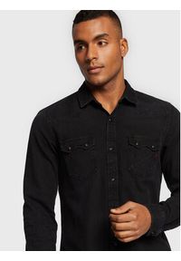 Salsa Koszula jeansowa 125455 Czarny Slim Fit. Kolor: czarny. Materiał: bawełna #4