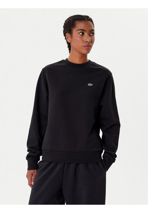 Lacoste Bluza SF5270 Czarny Regular Fit. Kolor: czarny. Materiał: bawełna