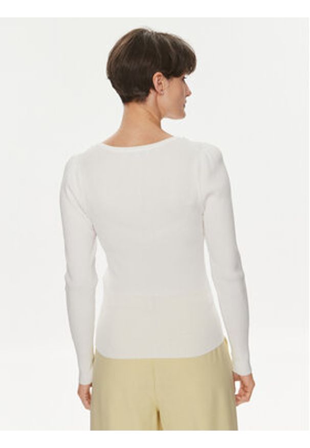 Morgan Sweter 241-MCORDE Écru Slim Fit. Materiał: wiskoza
