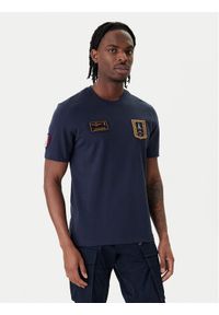 Aeronautica Militare T-Shirt 261TS2544UJ00592 Granatowy Regular Fit. Kolor: niebieski. Materiał: bawełna #1