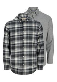 Jack & Jones - Jack&Jones Komplet 2 koszul Blubarkley 12294328 Szary Regular Fit. Kolor: szary. Materiał: bawełna #3