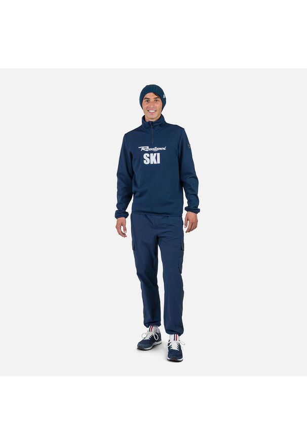 Bluza męska Rossignol Signature Ski Hz Fleece. Kolor: niebieski. Sezon: zima. Sport: narciarstwo