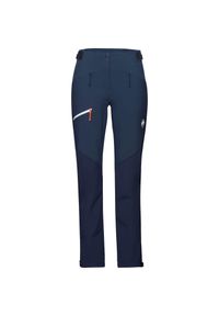 Spodnie softshell damskie Mammut Courmayeur SO Pants. Kolor: niebieski. Materiał: softshell