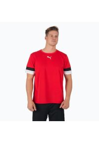 Puma - Koszulka piłkarska męska PUMA teamRISE Jersey. Kolor: czerwony, wielokolorowy, czarny. Materiał: poliester. Sport: piłka nożna