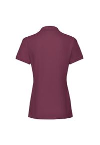 FRUIT OF THE LOOM - Damska Koszulka Polo Premium. Typ kołnierza: polo. Kolor: czerwony, wielokolorowy, brązowy