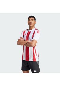 Adidas - Koszulka Striped 24. Kolor: czerwony, wielokolorowy, biały. Materiał: materiał. Sport: piłka nożna #1