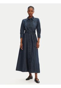 Marella Sukienka jeansowa Tartufo 2513221034 Granatowy Regular Fit. Kolor: niebieski. Materiał: bawełna
