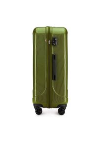 Wittchen - Duża walizka z polikarbonu żłobiona. Kolor: zielony. Materiał: guma #4