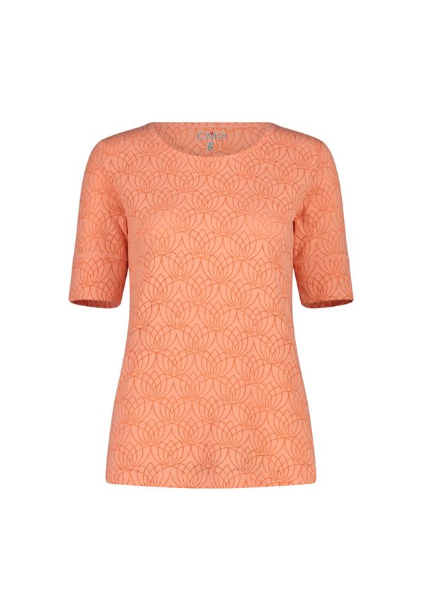 Koszulka damska turystyczna CMP 35N6116. Kolor: żółty, wielokolorowy, pomarańczowy. Sport: turystyka piesza