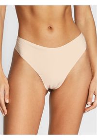 Etam Stringi Pure Fit 6532196 Beżowy. Kolor: beżowy. Materiał: syntetyk