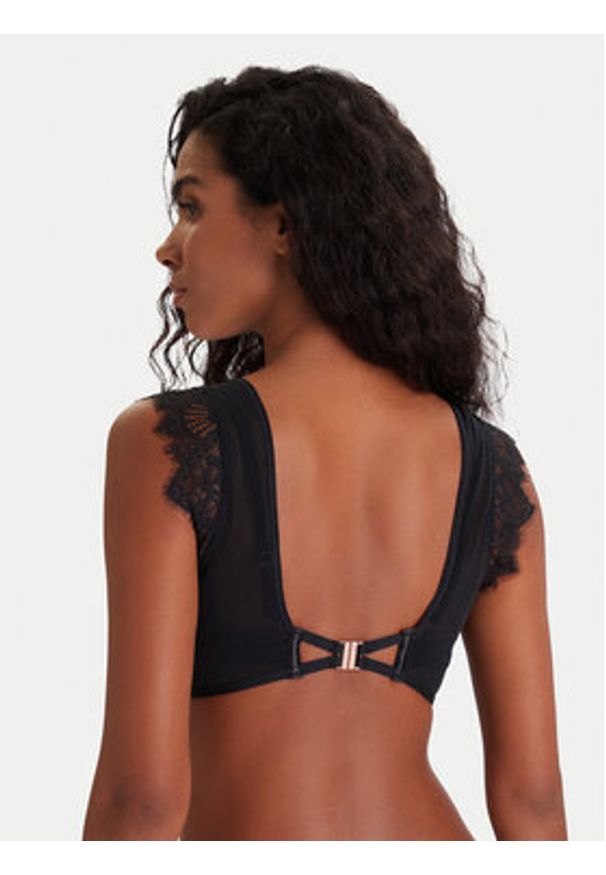 Hunkemöller Biustonosz z fiszbiną Zoe Up 303110 Czarny. Kolor: czarny. Materiał: syntetyk