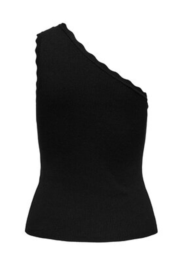 JDY Top Nanna 15351420 Czarny Slim Fit. Kolor: czarny. Materiał: wiskoza
