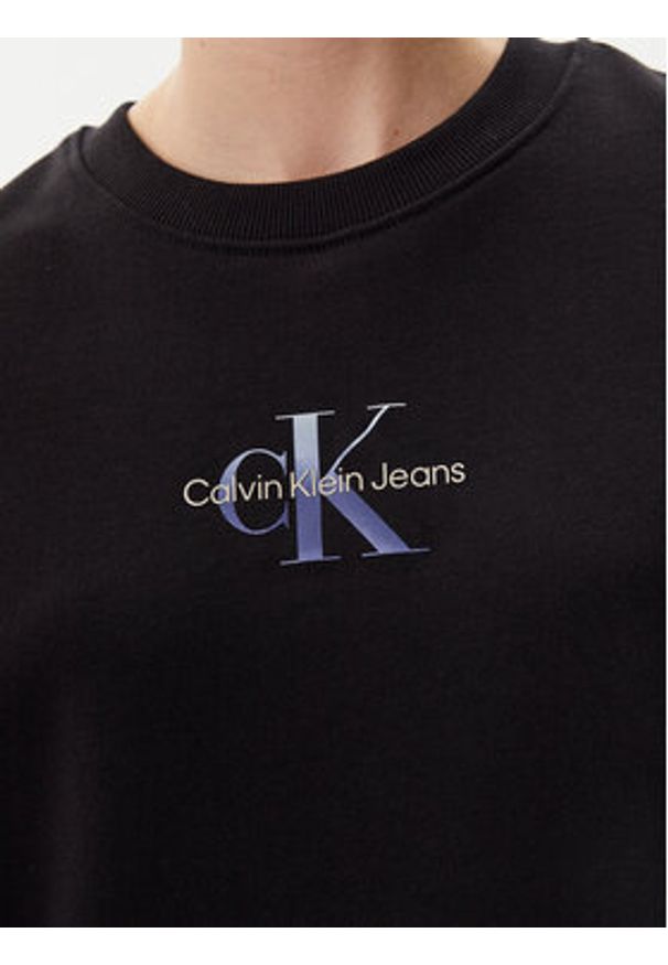 Calvin Klein Jeans Bluza Gradient Monologo J20J225360 Czarny Regular Fit. Kolor: czarny. Materiał: bawełna. Wzór: gradientowy