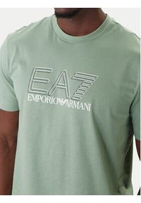 EA7 Emporio Armani T-Shirt 7M001307 AF10375 U7243 Zielony Regular Fit. Kolor: zielony. Materiał: bawełna #4