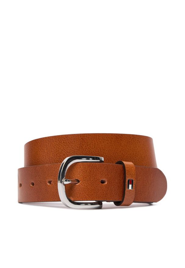 TOMMY HILFIGER - Tommy Hilfiger Pasek Damski New Danny Belt WW0WW11590 Brązowy. Kolor: brązowy. Materiał: skóra