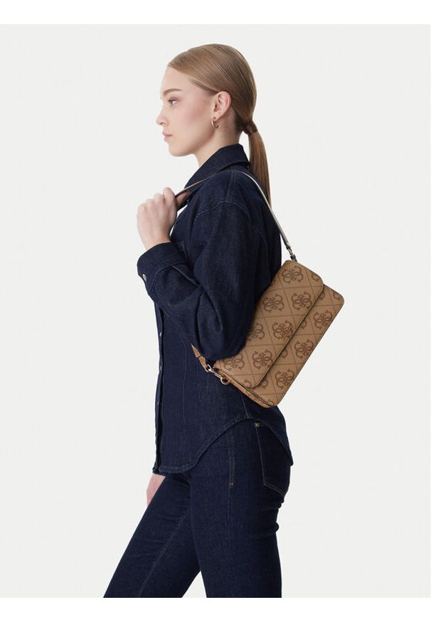 Guess Torebka Sadie HWOS81 18190 Beżowy. Kolor: beżowy. Materiał: skórzane