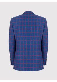 Pako Lorente - PAKO LORENTE – Granatowa marynarka w czerwoną kratę. Kolor: czerwony, niebieski, wielokolorowy. Materiał: wełna, len, jedwab #7