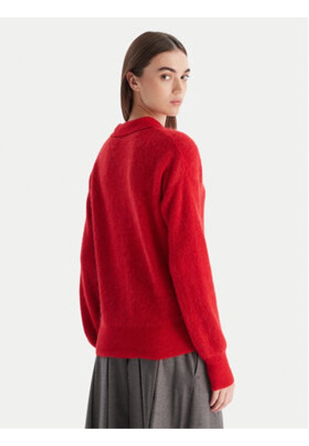 Marella Sweter Danger 2523366374 Czerwony Regular Fit. Kolor: czerwony. Materiał: syntetyk