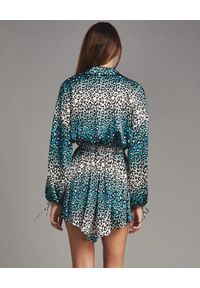 RETROFETE - Sukienka w print geparda Leopard. Kolor: biały. Materiał: jedwab. Wzór: nadruk. Typ sukienki: asymetryczne. Styl: klasyczny. Długość: mini #5