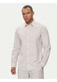 Jack & Jones - Jack&Jones Koszula Summer 12248384 Beżowy Comfort Fit. Kolor: beżowy. Materiał: bawełna