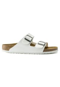 Klapki Birkenstock Arizona Bs 0552683 białe. Kolor: biały. Materiał: materiał, syntetyk, welur, skóra. Wzór: paski. Styl: retro #5