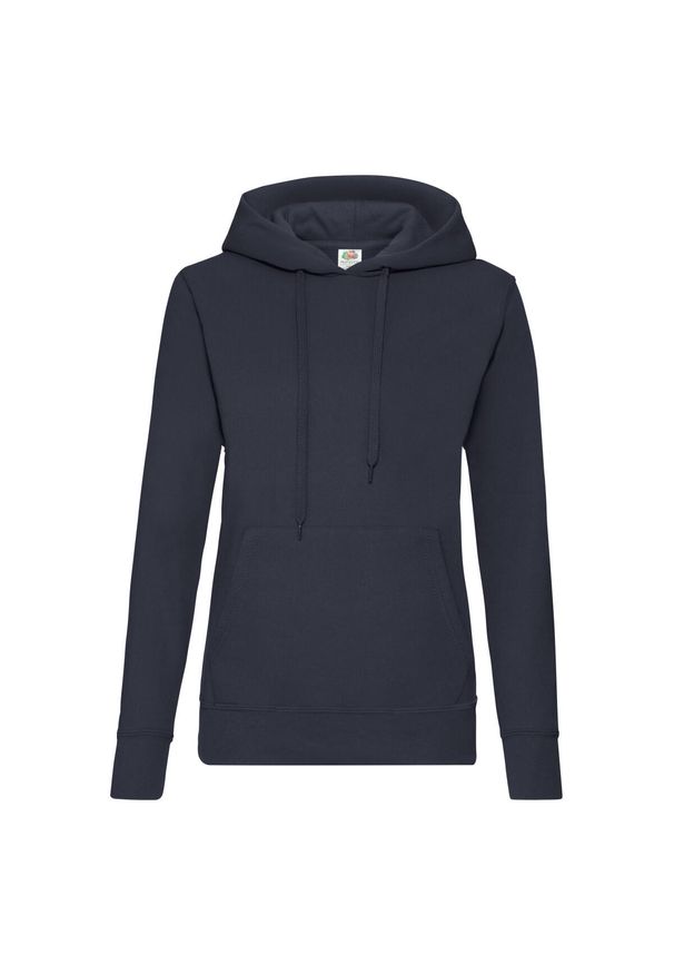 FRUIT OF THE LOOM - Bluza Damska Z Kapturem. Typ kołnierza: kaptur. Kolor: niebieski