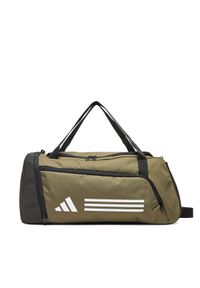 Adidas - adidas Torba Essentials 3-Stripes Duffel Bag Small IZ1907 Khaki. Kolor: brązowy. Materiał: materiał