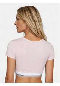 Calvin Klein Underwear T-Shirt LV00QF8495 Różowy Slim Fit. Kolor: różowy. Materiał: bawełna #3