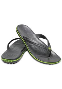 Japonki plażowe dla dorosłych Crocs Crocband Flip. Okazja: na plażę. Kolor: szary, wielokolorowy, zielony. Materiał: materiał, syntetyk