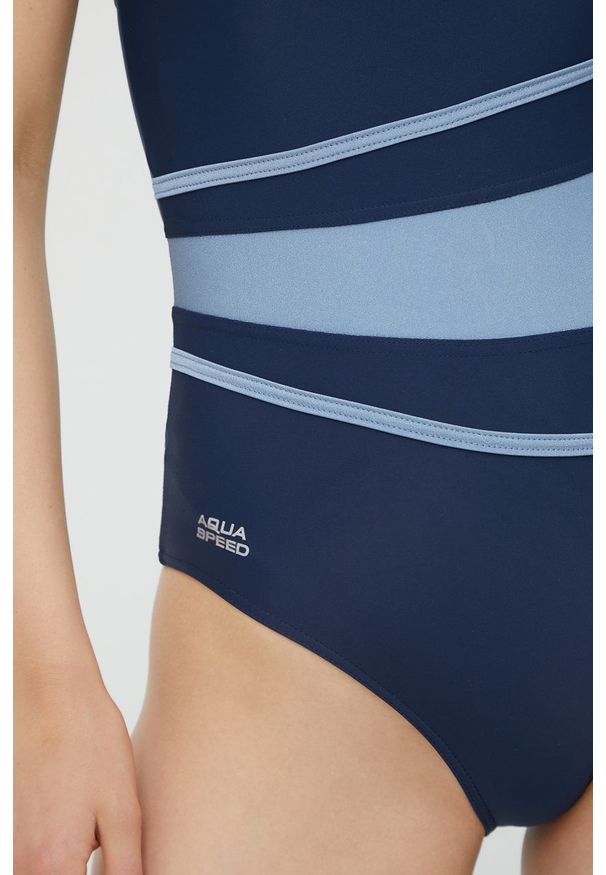 Aqua Speed jednoczęściowy strój kąpielowy Stella kolor granatowy lekko usztywniona miseczka. Kolor: niebieski. Materiał: materiał, włókno, lycra