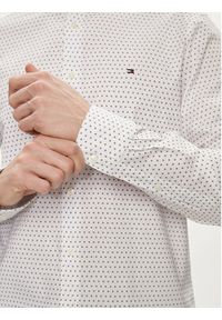 TOMMY HILFIGER - Tommy Hilfiger Koszula Circle MW0MW34649 Biały Slim Fit. Kolor: biały. Materiał: bawełna #4